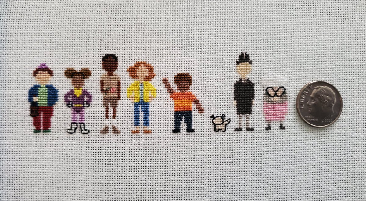 Meet my mini cross stitch Central Park crew! 
@lorenbouchard @leslieodomjr @emmyraver @joshgad @DaveedDiggs