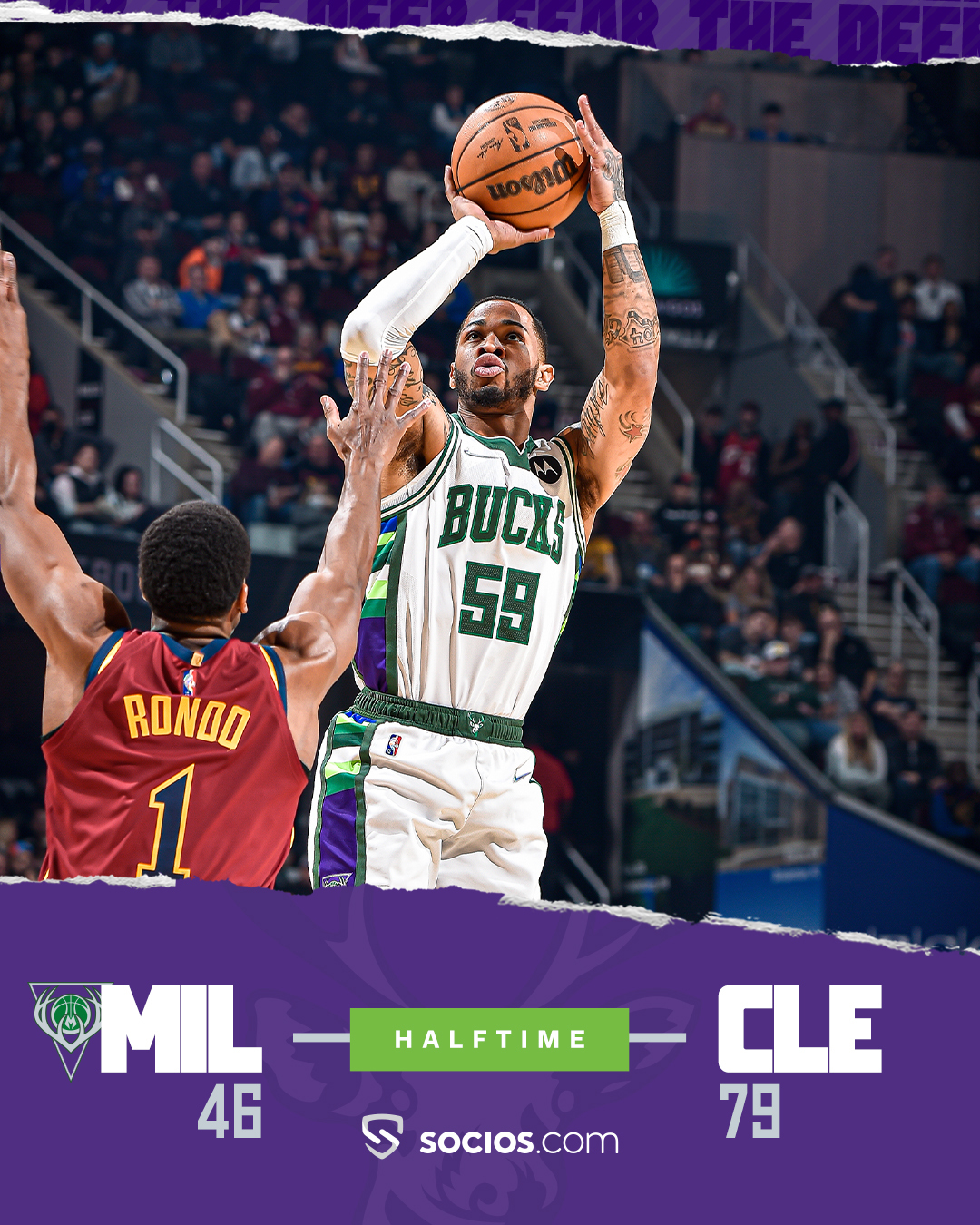 Milwaukee Bucks on Twitter "Halftime in Cleveland. https//t.co
