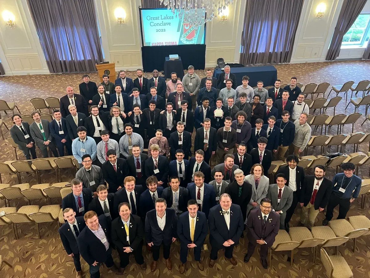 KappaSigmaHQ's tweet photo. This weekend Brothers from all over the Great Lakes Region (PA, OH, IN, IL, MI, NY) met up in Pittsburgh for the Annual Great Lakes Conclave! Special thanks to @KappaSigmaWGS and all the district volunteers for putting on a great day of sessions for our undergraduate brothers! https://t.co/UZeqcPx4ey
