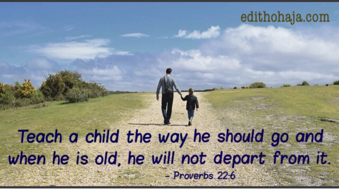 sarwalkies's tweet photo. @DouglasKMurray #proverbs22v6 #wisdom #guidance #parenting https://t.co/0lgfsMaKNm
