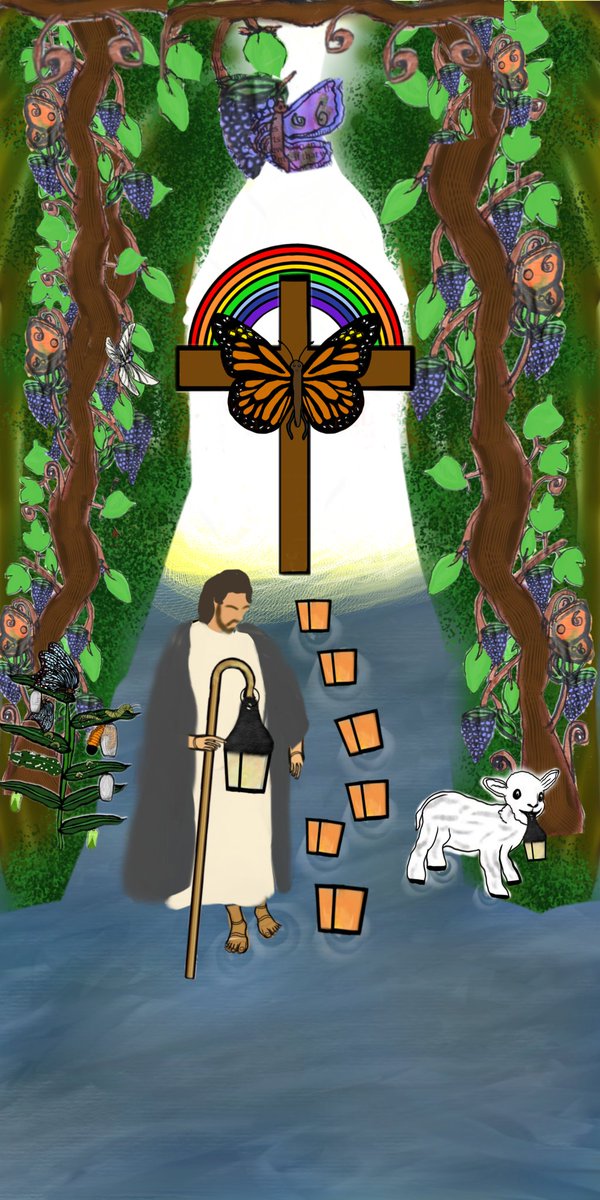 Celebrating Palm Sunday today, start of Holy Week in the Christian faith. Jesus Riding into Jerusalem. Another to show how Jesus's role as God &amp; being the only way to Heaven, for those of us that believe this. My artwork.
#christian #holyweek #palmsunday #2dart