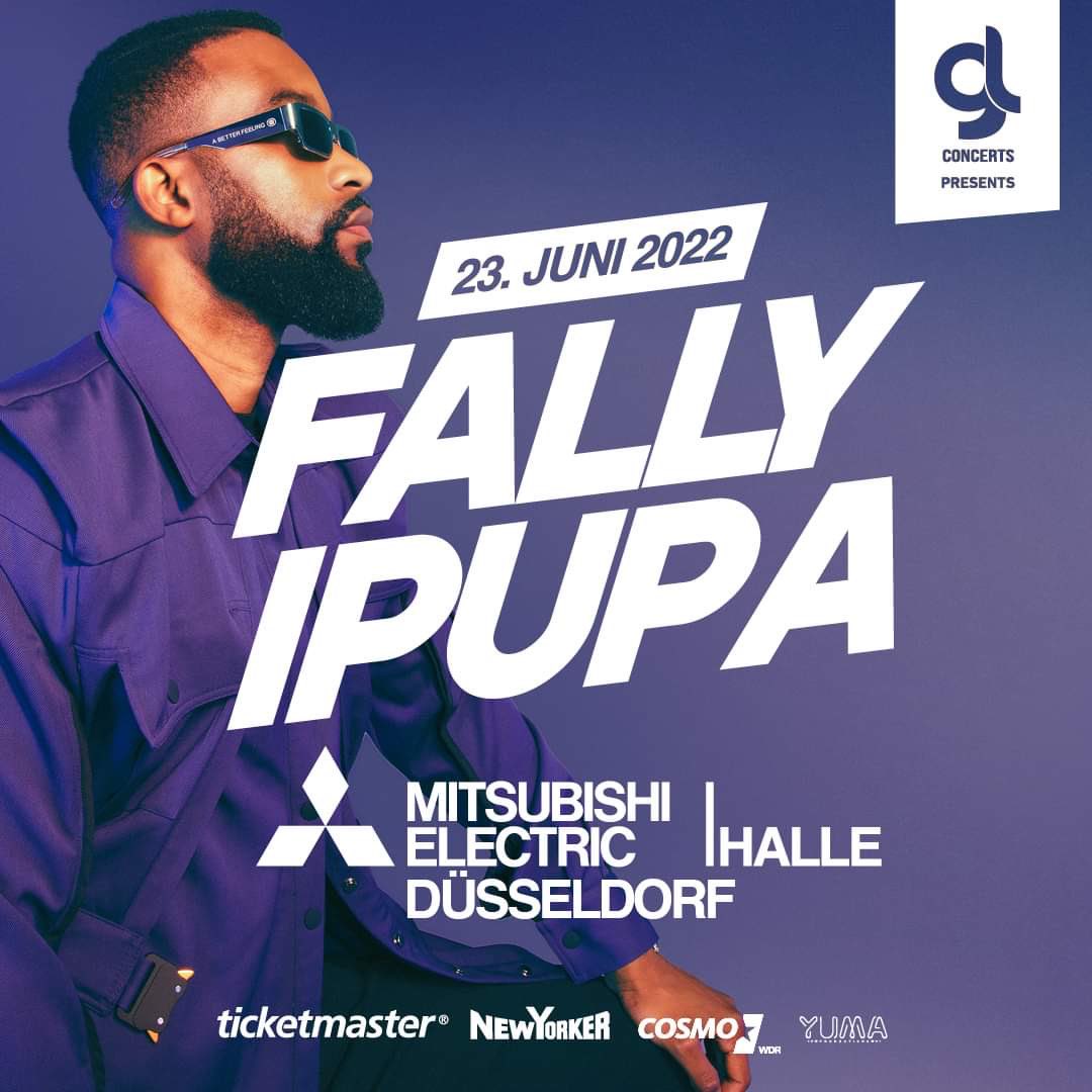 23 June 2022, #FallyIpupa one of #Africa biggest #Afrobeat Artist is coming to #Germany, #Düsseldorf #MitsubishiElectricHalle. Big thing 💯 
If you don’t know him? Check his Videos and Shows.