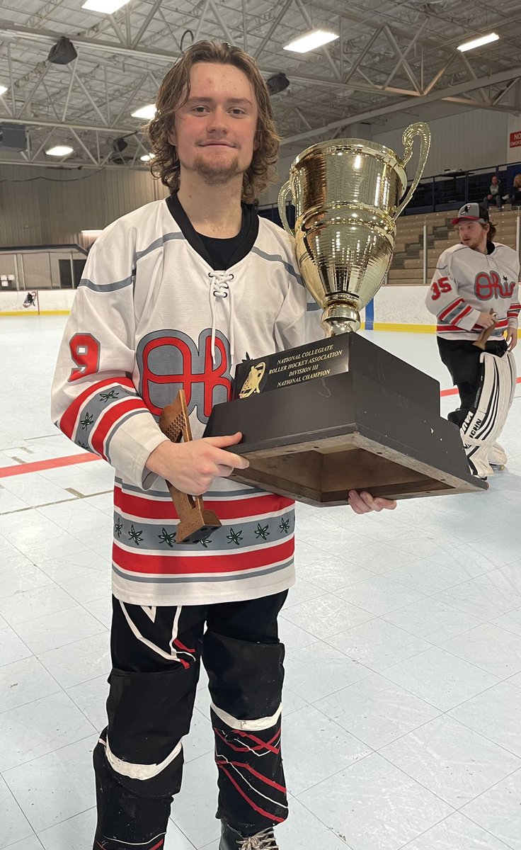 CoffmanHockey's tweet image. Another Buckeye National Championship… this time in Roller Hockey.  Congrats to Rocks alum and OSU teammates Evan Mitchell and Ben Schepflin.  🏆☘️👏