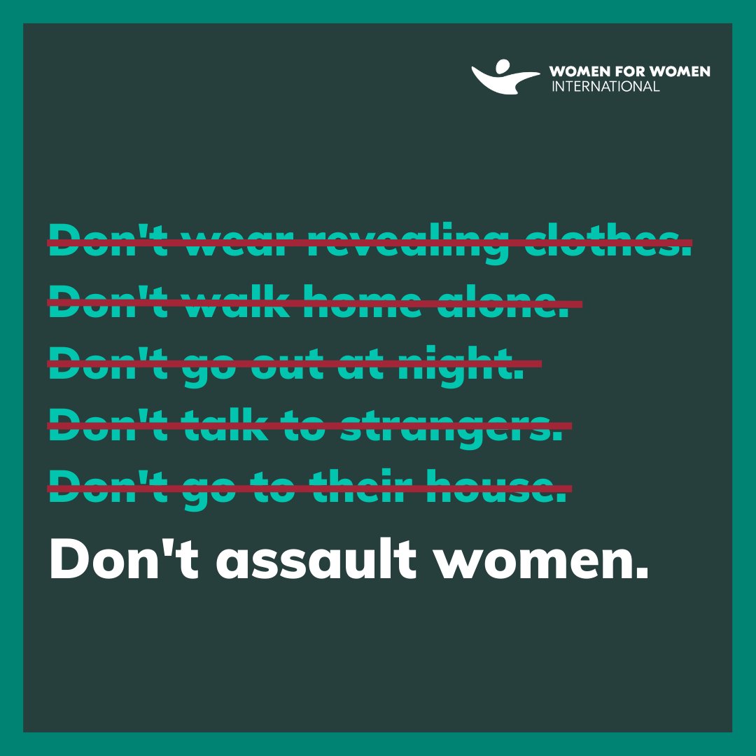 No matter what they wear, where they go, or what they do, sexual assault is NEVER the survivors fault.

This #SexualAssaultAwarenessMonth, support women survivors of sexual assault by committing to #endvictimblaming.