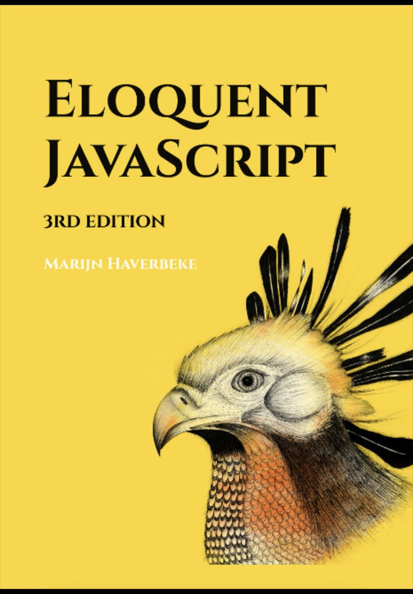 aikhan's tweet image. Goal of the month: read Eloquent JavaScript cover to cover..
#javascript #eloquentjavascript #TypeScript #programming #100DaysOfCode #100daysofreading
