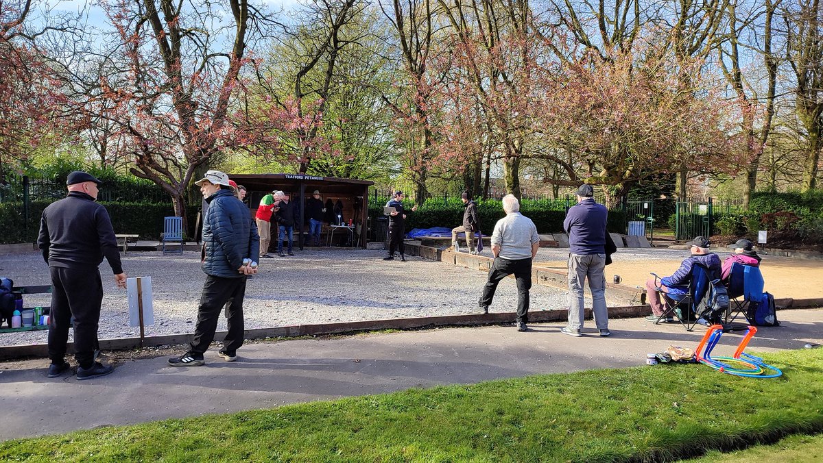 PetanqueNW's tweet photo. Today, our regional club @TRFPetanque hosted a PNW Open Doubles competition. As always, the atmosphere &amp; ambiance at the club was warm and welcoming and there was much interest from the passing public. Well done to the winners David &amp; Stuart from Trafford #petanque #PNW https://t.co/e7P1dbJhpT