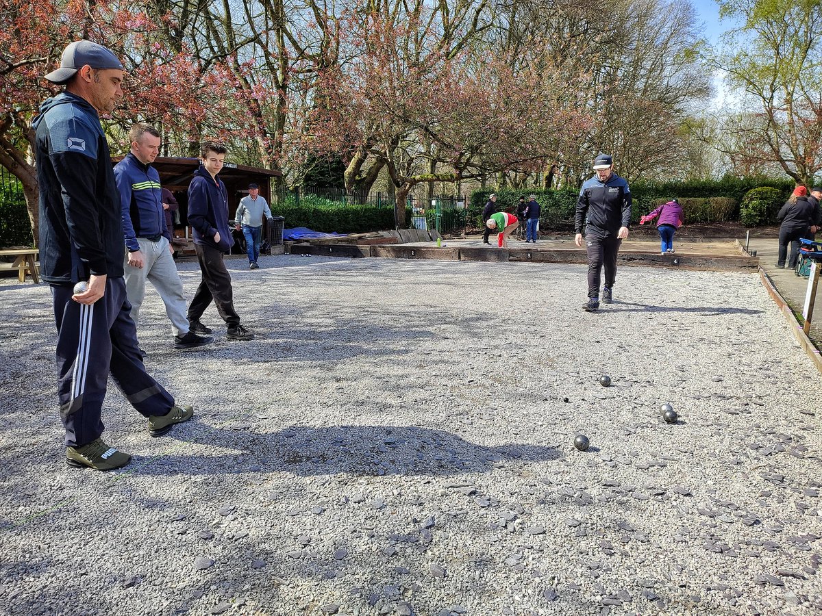 PetanqueNW's tweet photo. Today, our regional club @TRFPetanque hosted a PNW Open Doubles competition. As always, the atmosphere &amp; ambiance at the club was warm and welcoming and there was much interest from the passing public. Well done to the winners David &amp; Stuart from Trafford #petanque #PNW https://t.co/e7P1dbJhpT