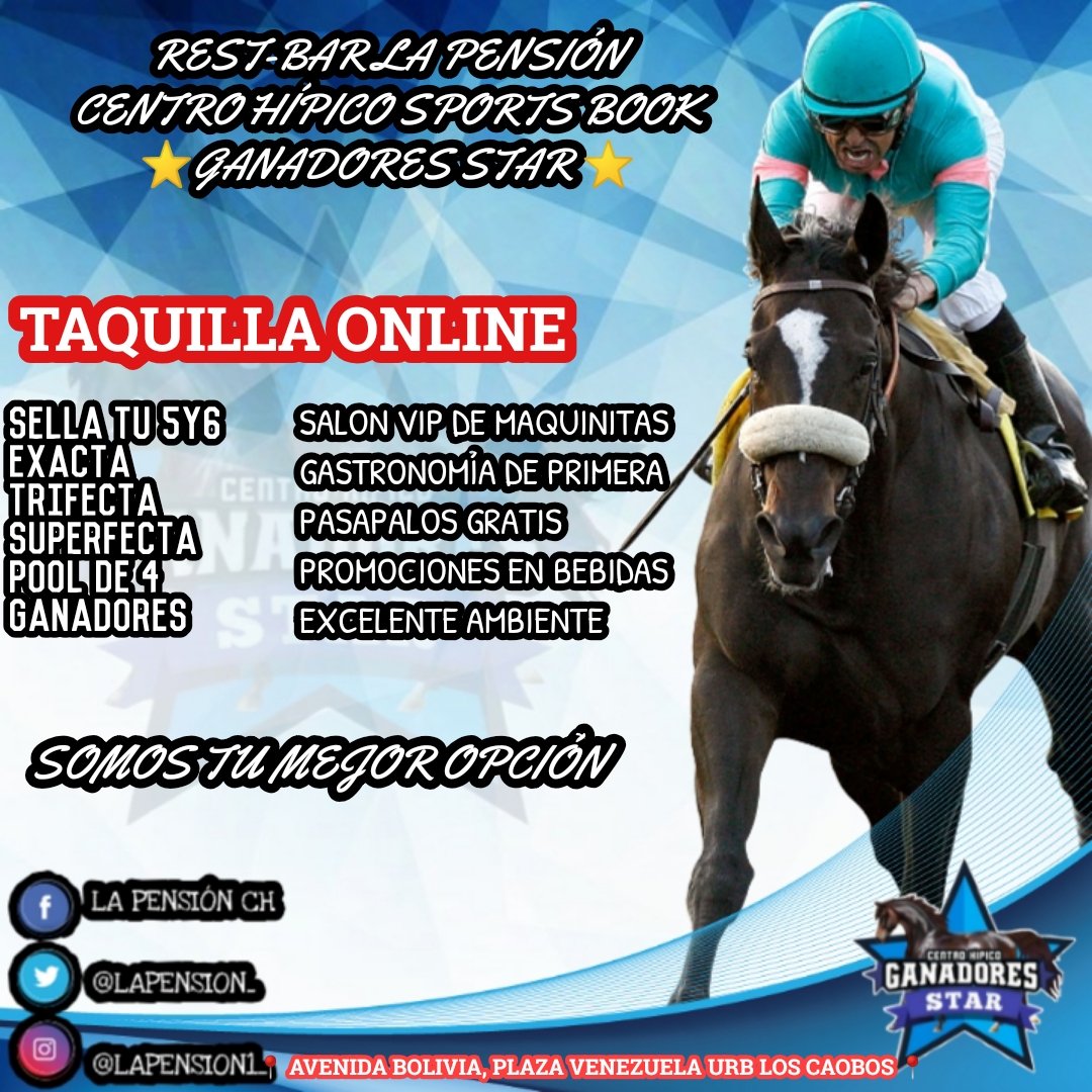 LAPENSION_'s tweet photo. #Hipismo. #Dom10.04
⭐CENTRO HÍPICO, GANADORES STAR⭐
DECIMA CARRERA / LA RINCONADA
GANADOR: #13 DE CASTA
PIZARRA: 13/11/05/07/08
JOCKEY: JG. HERNÁNDEZ
ENTRENADOR: M. CORTEZ
HARAS: @harasorlyana
STUD: THE RIB https://t.co/b4tQj001xX
