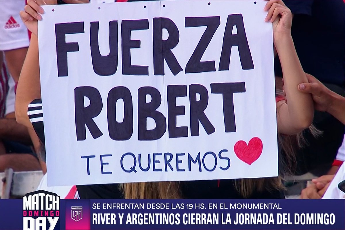 'Fuerza Robert! te queremos ❤️