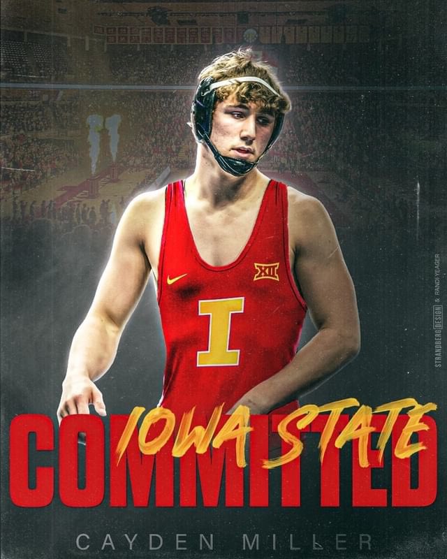 caydenmiller23's tweet photo. I am extremely excited to announce I will be furthering my academic and athletic career at University of Iowa State. I would like to thank my friends, family, and coaches who supported me throughout this journey. Roll clones🌪 https://t.co/lyeWiedFvT