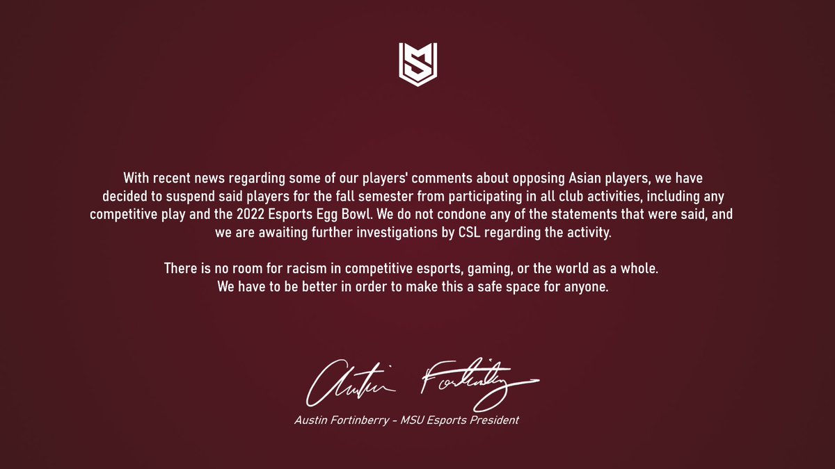 Esports_MSU's tweet photo. https://t.co/LHv4wHloKa