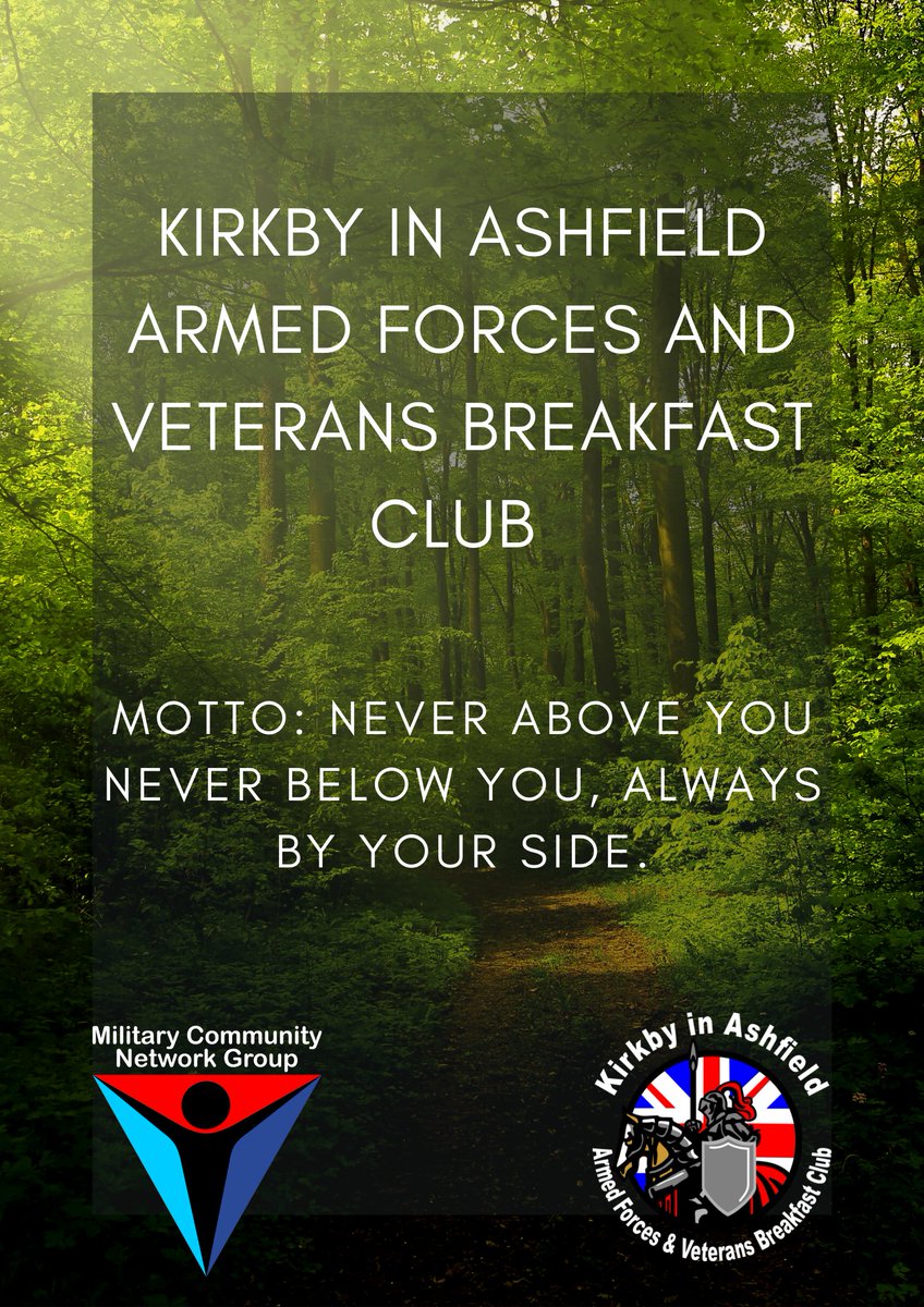 The Breakfast Club has never had a motto but thanks to our very own Lucy we do. 

No one person is better than the other in this club we are all the same, equally and united together as veterans, families and volunteers.

<a href="/Military_Net/">Military Community Network Group CIC</a> #breakfastclub #military #veteran #military