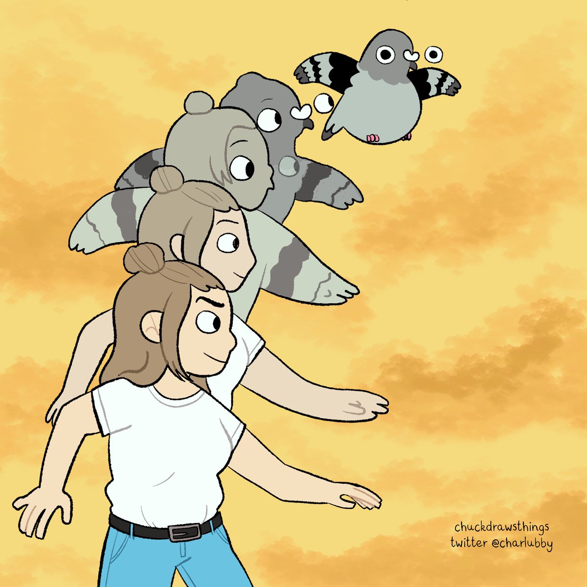 charlubby's tweet image. i liked this patreon request for animorphs pigeon so i'm posting it on its own