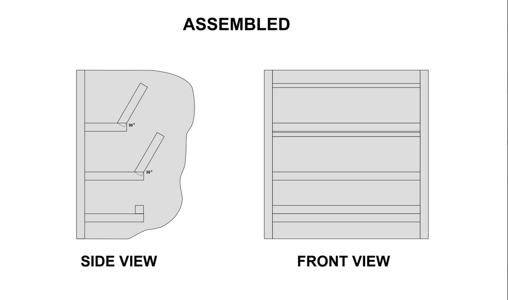 I designed the window treatment and specs for the kitchen / mail organizer in Adobe Illustrator, and sent them to Paratore Signs in Syracuse, NY. They printed up the window treatments and used their CNC router to cut out the shapes for that organizer using MD Fiberboard.