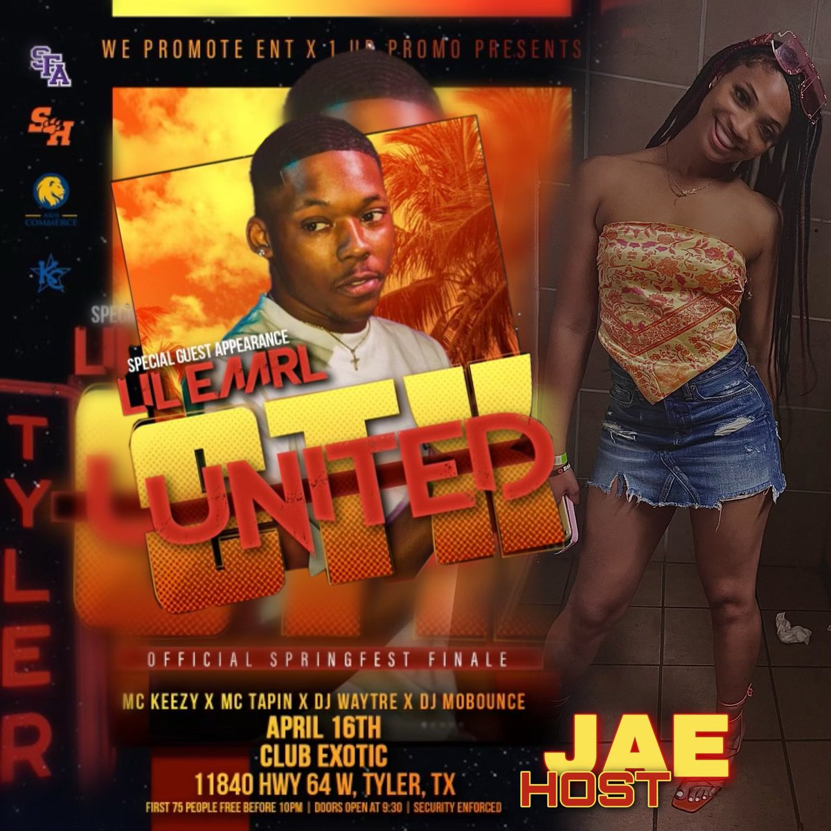 jaeflamer14's tweet image. We lit in tyler tx all week😅 don’t miss the #springfest2k22 finale Saturday night🥳 we going up!! 

@SmokeSumTev 
@WePromote_ETX