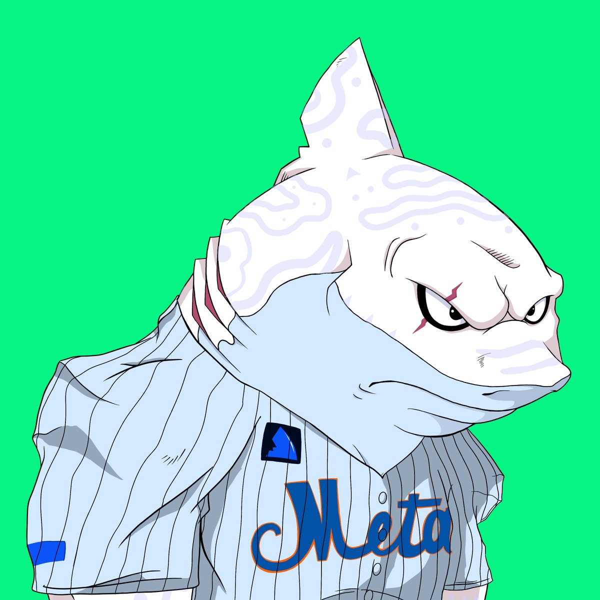 My <a href="/MetaSharksNFT/">MetaSharks ✳️🦈</a> Eric Jawsmer is pretty excited about a big Padres win today. 

Show me your MetaSharks and tell me something good that happened today.