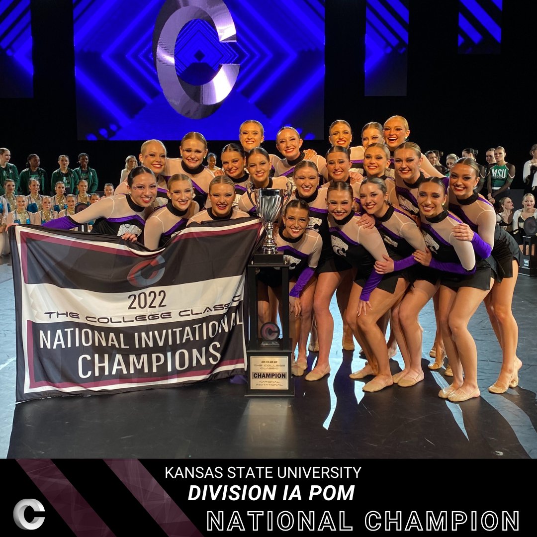 I am.  We are.  National Champions!!!

 After an incredible weekend at @thecollegeclassic, your Kansas State Classy Cats are coming back to Manhattan as D1A Pom National Champions!