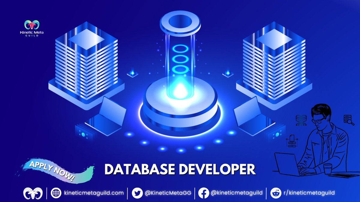 KineticMetaGG's tweet photo. We're looking for a Database Developer to build compile data on our scholars and play-to-earn guild. Full-time &amp; fixed salary. Join today! 

👉Apply now: https://t.co/GCwVb1jTQJ

#KineticMeta #Play2earn #GameFi #P2E #PlayToEarn https://t.co/W60WD5SRhk