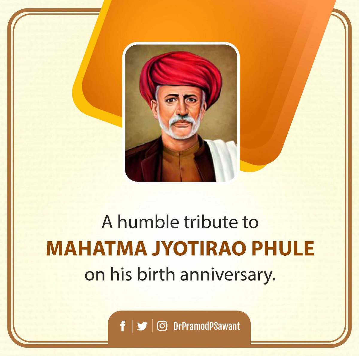 A humble tribute to #MahatmaJyotiraoPhule on his birth anniversary. He was a pioneer behind initiating the revolution to enable women's education.