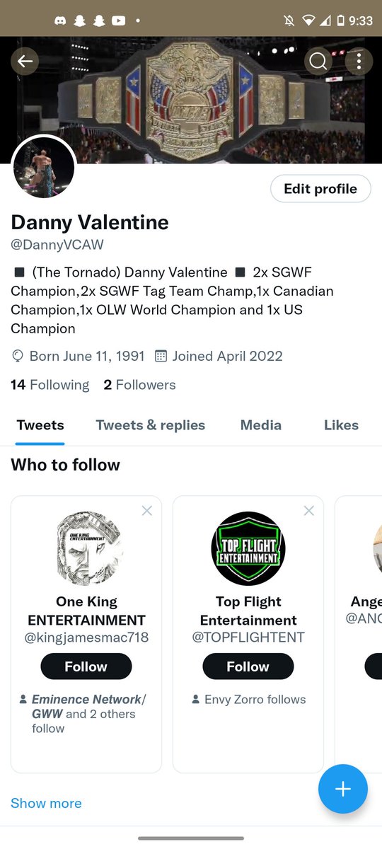 Go Follow my Account for Danny Valentine I will no longer use this account for Danny Valentine.