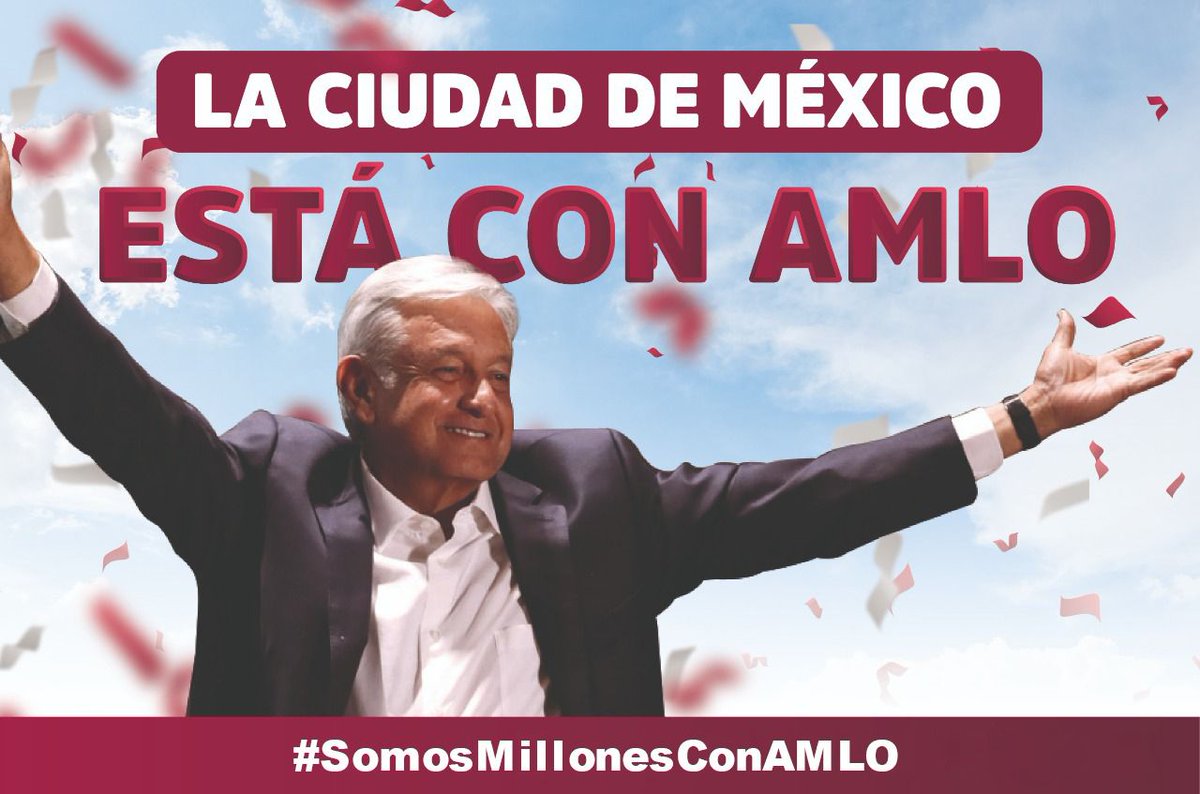 din_trovi's tweet photo. *En la Ciudad de México el pueblo manda*

Queremos *Que Siga el Presidente*

Únete a la fiesta de la democracia 🥳 🎈 

Comparte en tus redes sociales con los Hashtag #*SomosMillonesConAMLO*

#*MexicoConAMLO* https://t.co/XFwFcALIrz