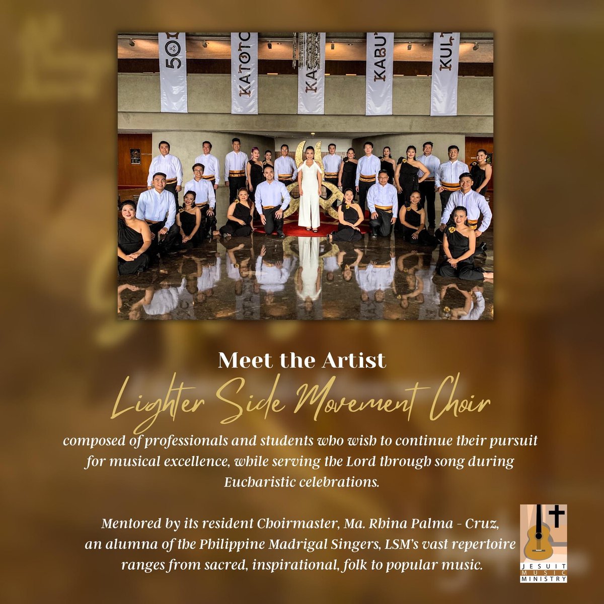 JesuitMusicPH's tweet photo. “God is Here”, composed by Noel Miranda, arranged by Dennis Grospe,drops on Holy Wednesday, April 13th. 
Listen as The Lighter Side Movement gives voice to the song about finding God in all things.

Pre-save it now via:  https://t.co/wC4nLNADM8

 #jmm #jesuitmusic #AllThingsAnew https://t.co/f5ogiqVrhV