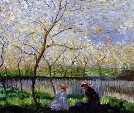 What's the word I'm thinking of? Today, it's FRONDESCENTIA (n). It refers to the time of the year when plants unfold their leaves -- springtime, in other words. The image is Monet's 'Springtime', if you're wondering. #WordOfTheDay #words #vocabulary