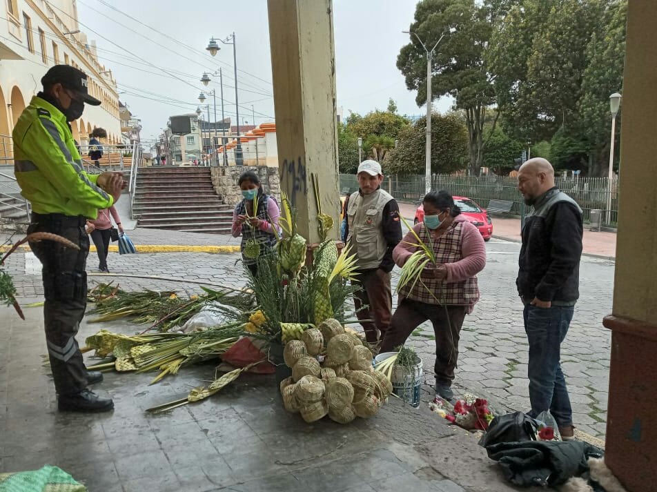 MAE_Zonal6's tweet photo. Con apoyo de la #UNPAMB, realizamos operativos de control para evitar la comercialización ilegal de la palma de cera en mercados y exteriores de iglesias de Azogues, Biblián, Déleg, Cañar, El Tambo y Suscal. Durante esta actividad se retuvo 20 kg de arreglos con palma de cera. https://t.co/RktnrFp1sL