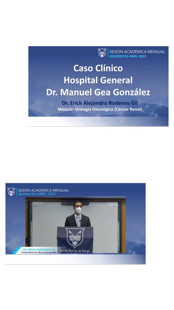 AlexHermen's tweet photo. 💡Módulo del mes: Cáncer Renal
Caso clínico a cargo de 🏥 Dr. Manuel Gea González
👨🏻‍⚕️ Erick Rodenas Gil (futuro representante de #SMU en Residents Bowl #AUA22 https://t.co/lXN4OGD3Vm
