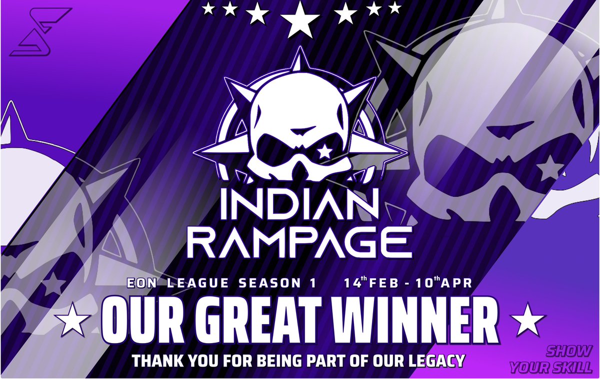 Eon League (@eonleagueoff) on Twitter photo Indian Rampage overcomes 1 True Fighter and wins our first mixed season with an ultimate perfect war !💥
An incredible performance from start to finish !
Congratulations <a href="/Anshul49216212/">Indian Rampage</a> !🔥 Indian Rampage overcomes 1 True Fighter and wins our first mixed season with an ultimate perfect war !💥
An incredible performance from start to finish !
Congratulations <a href="/Anshul49216212/">Indian Rampage</a> !🔥