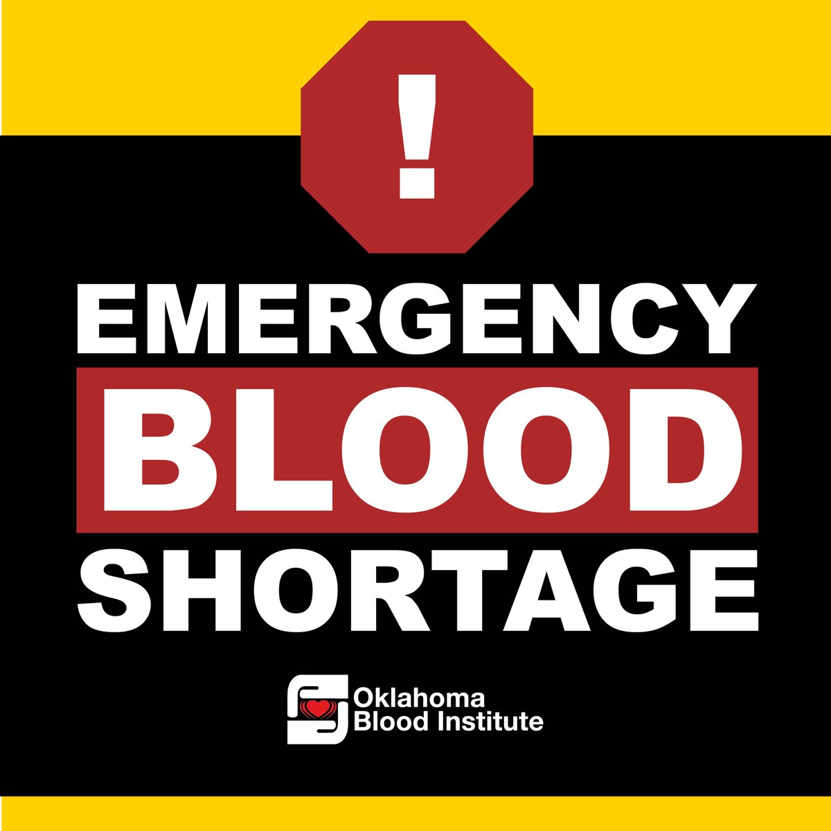 🚨Our state is experiencing a dangerous blood emergency. We are urging donors of all types to give immediately to ensure local patients have the blood they need. Blood has no substitute, and the critically low level of the blood supply is dangerous for our community.
