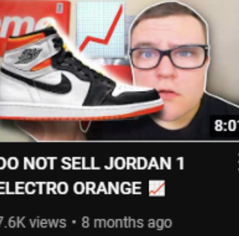 Raphkicksllc's tweet photo. I wish we had sneaker market analysts. People that actually acknowledge that economic shifts/trends also impact the sneaker market. Instead, we have YouTube self-proclaimed sneaker specialists convincing pre-pubescent teens to invest in GS Electro AJ1 High GS. 🧠 https://t.co/WfnVqBTMX7