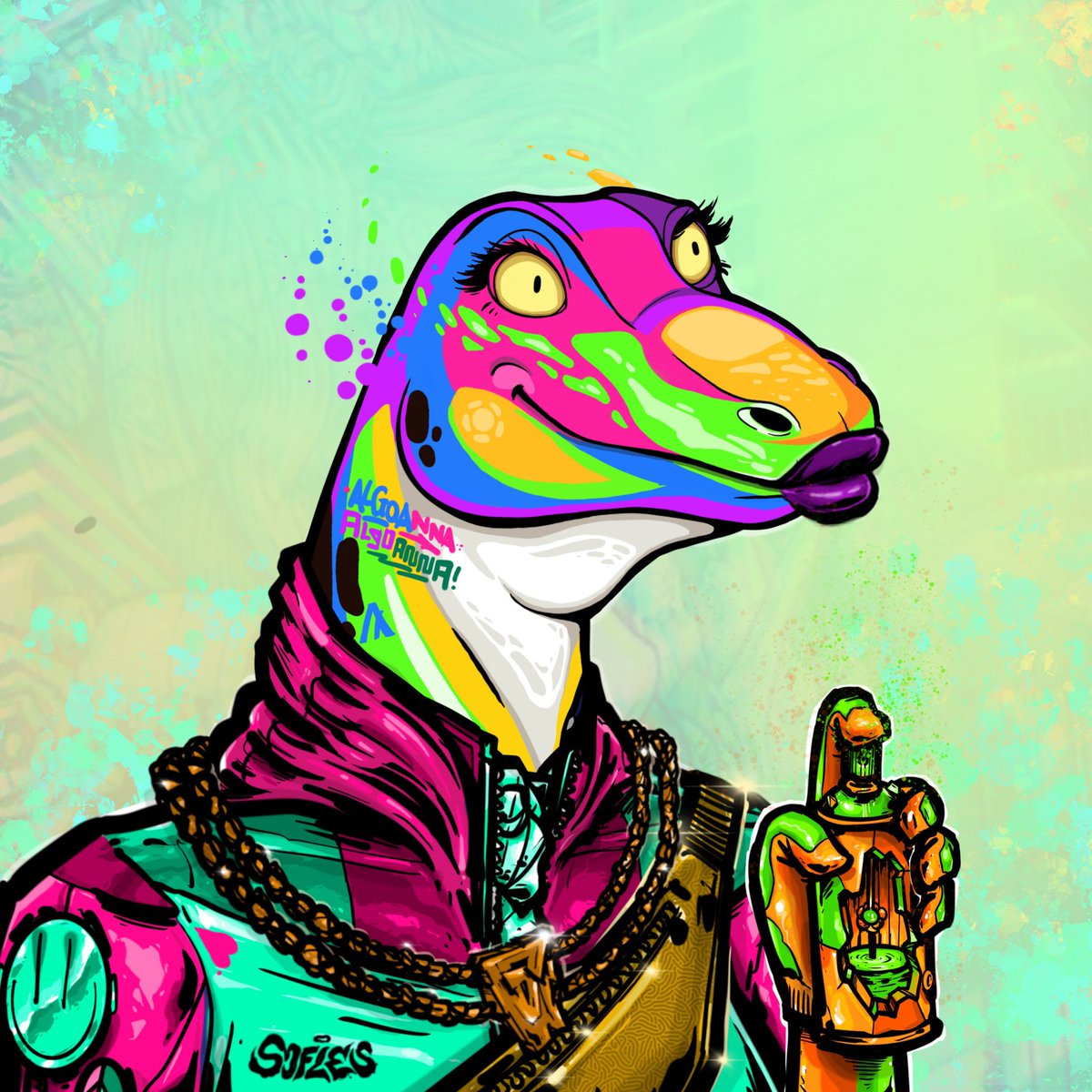ALGOxNFT's tweet photo. Sold to the highest bidder!!! 👨‍⚖️

The 2nd Acid Art Goanna was been sold for a comfy 6,200A 🦎🎨🤩

Make sure to follow @Blackbook_NFTs @al_goanna for future updates

https://t.co/aRMtbFf44N

#Algorand #AlGoanna #ALGO #AlgoNFT #AcidGoanna #Blackbook #AcidSprayPaint #Sofles https://t.co/LjG54or1SB