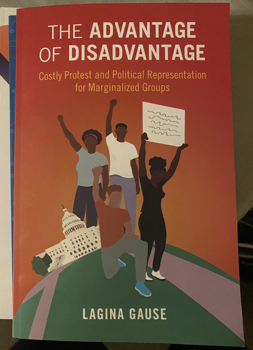 Leaving #MPSA22 with some new books, including @LaGina_Gause’s new @CambridgeUP book: The Advantage of Disadvantage! Can’t wait to read it. If you did not get a change to snag it at the conference you buy it here: cambridge.org/us/academic/su… @womenalsoknow