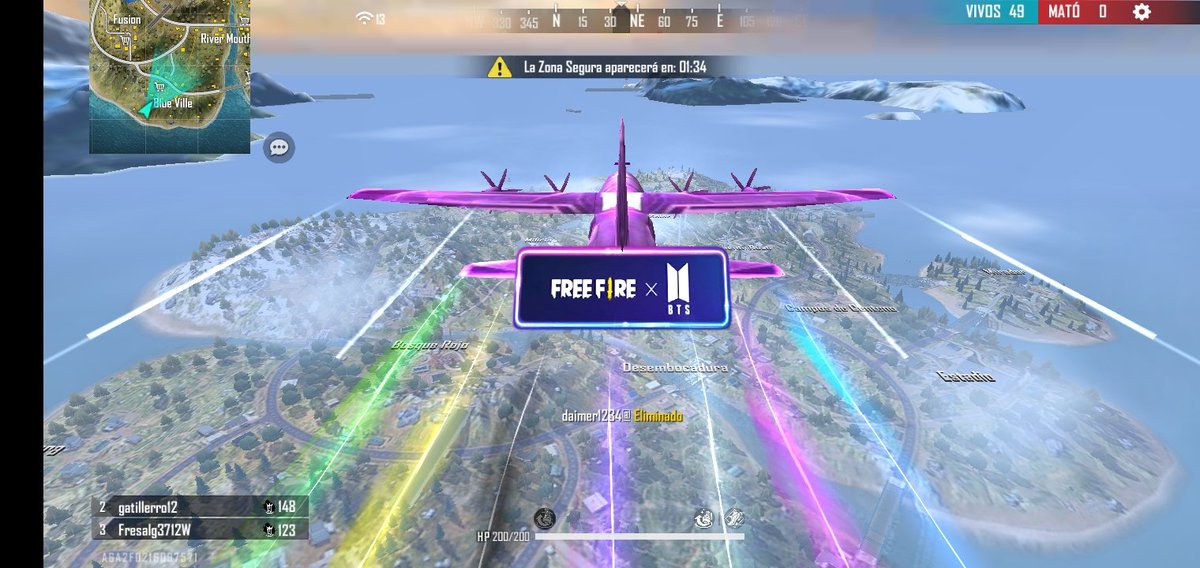 Unliing's tweet photo. -"Cuando entre a "FREE FIRE",Y vi esto esta muy bonitooo😭💜,las luces y todo muy bonito, fue la mejor colaboración que ha echo garena🛐❤"-
#FreeFireMENAxBTS
#BTS https://t.co/78zp8HztIf