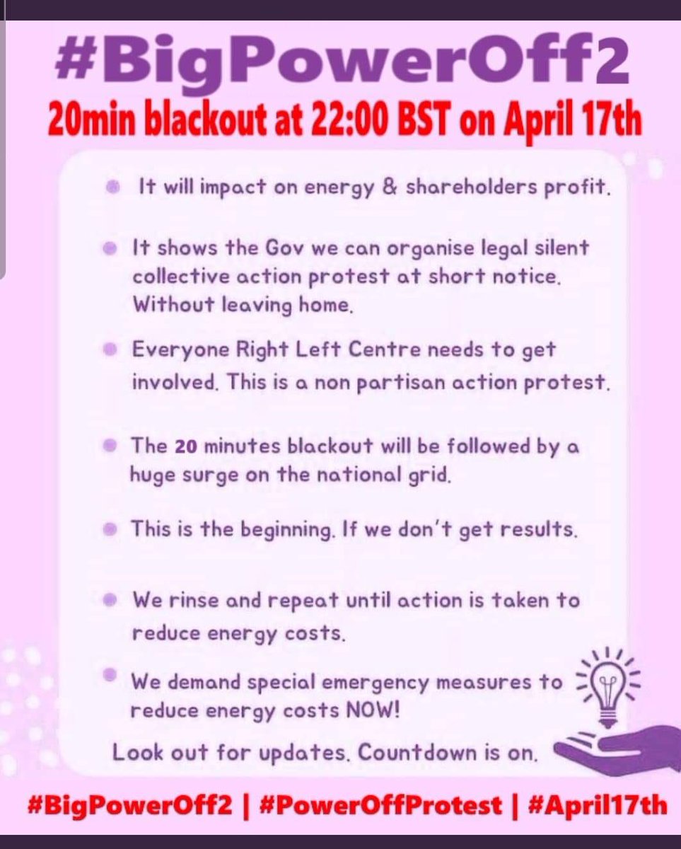 bridges4indy's tweet photo. #BigPowerOff2 let’s show the greedy gits the real power is with THE PEOPLE https://t.co/uvoFkSBI5j