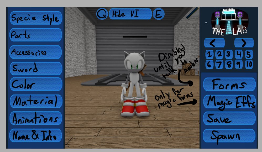 Suggum_Dirt's tweet photo. Heres all the options you will get for customizing in the future! I hope you are excited :smile: :)

#Roblox #RBXDev #Developer #Customization #System #Sonic #SonicPulse #Cisca #Magic #Forms #Save #Spawn #GameDevelopment #GameDeveloper https://t.co/7GpaaFDg0l