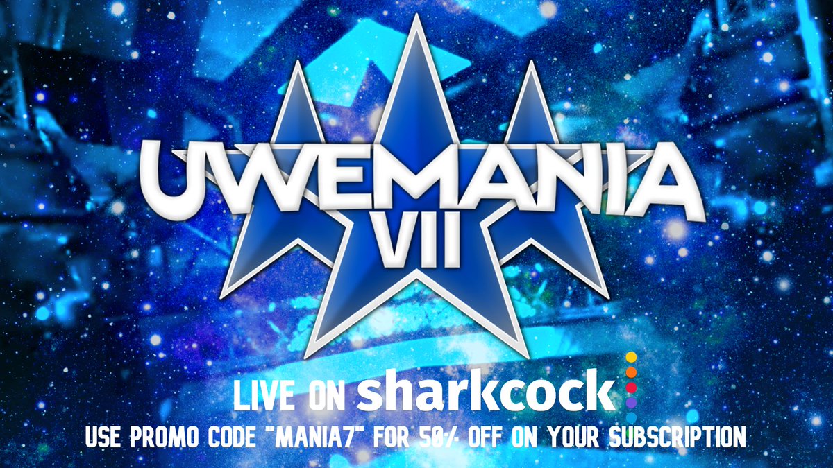 SharkyNtwrkRBLX's tweet photo. The most STUPENDOUS! #UWEMANIA EVER! Will be LIVE on Sharkcock! You won't want to miss the biggest two nights in UWE history. @ADecjune https://t.co/TLwss6KdBl