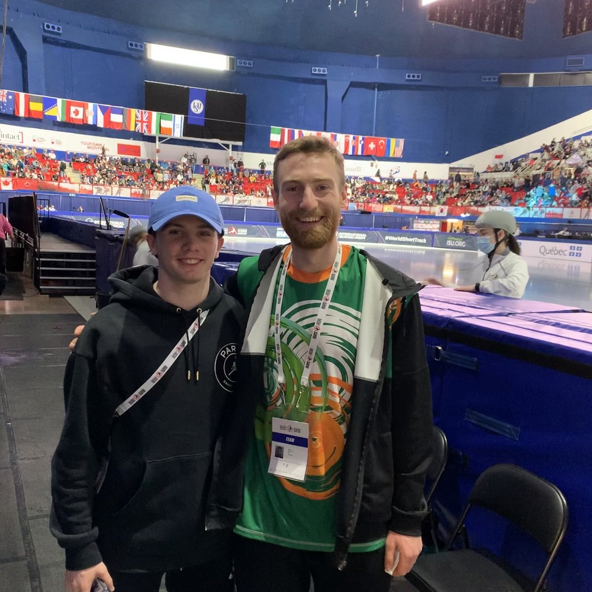 IceSkateIRL's tweet photo. Sean McAnuff 🇮🇪 and Liam O'Brien 🇮🇪 have rounded out their season by finishing 35th and 37th respectively at #WorldShortTrack in Montreal, Canada. ☘

Read more: https://t.co/hDjPdi3HFB

#ShortTrackSkating https://t.co/4NzFZRtgRe