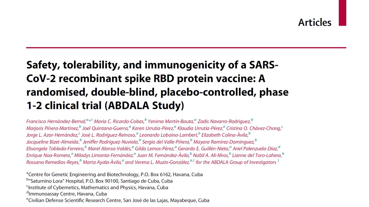 CIGBCuba on Twitter "El prestigioso grupo The Lancet Discovery Science, en su revista eClinical