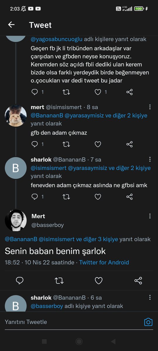 BanananB's tweet photo. @basserboy Senin baban benim şarlok dedin ilk tweete sen attın bu bir ikincisi başka biri bana küfür etti alakasız geldin küfür ettin. Kim nereye kaçıyor amk gelmiş hâlâ konuşuyor hayırdır amk. Hadi ilk ben sataşsam neyse. He o tweetde ALİ SAMİYENE edilen küfür içindi https://t.co/gPKTkQEeb9