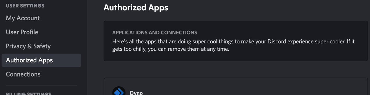 Just a reminder to go through your authorized apps on discord and deauthorize all the connections to services you haven't used in a while or don't use anymore.