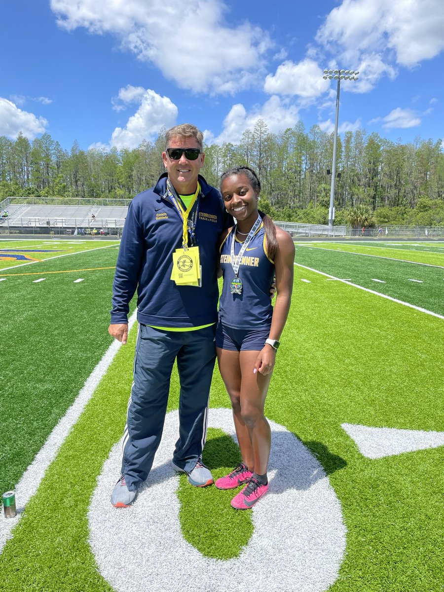 Also this weekend my amazing daughter took 1st in the triple jump, 2nd in the 100 and the 200 at the Steinbrenner Invitational!   Up next, DISTRICTS!! S/O to @MaryRed78912680 for helping us clone ourselves & being here to celebrate her!!!!  🏃🏾‍♀️🏃🏾‍♀️🏃🏾‍♀️#ItTakesAVillage #PinkShoes