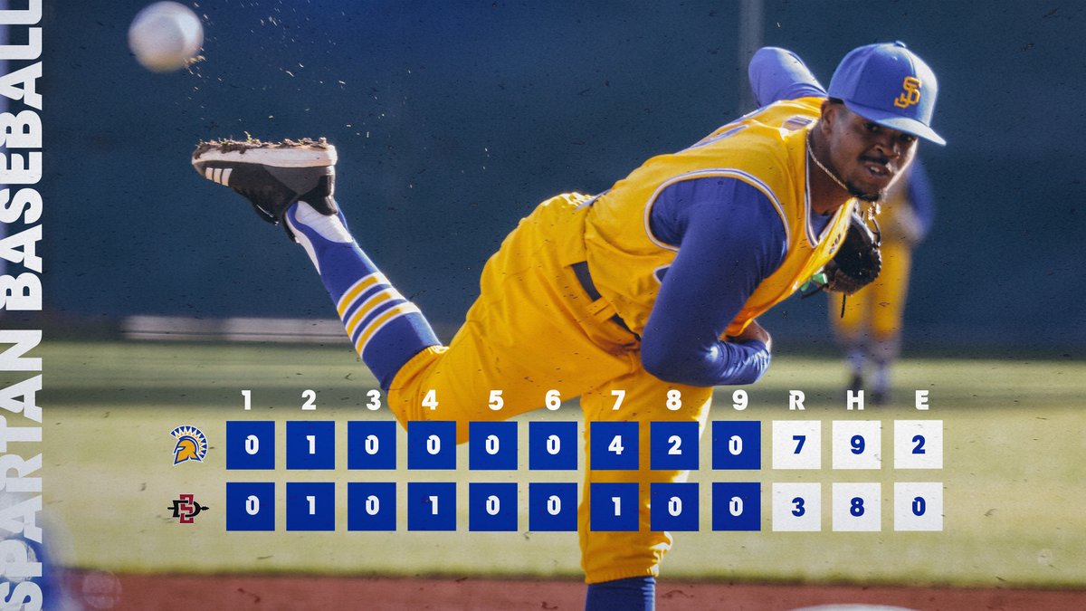 Spartans sweep the Aztecs for the second time this season and first time in San Diego since 1973 and first series win in San Diego since 1997‼️

#SpartanUp
