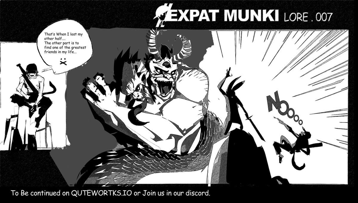 As we prepare for the next series. Bits and pieces of lore are being dropped. Clues to where it’s going and the stories being made by small pieces of the community in our discord. Seeya!!! QUTEWorks.io . #nftcommunity #nft #expatmunki