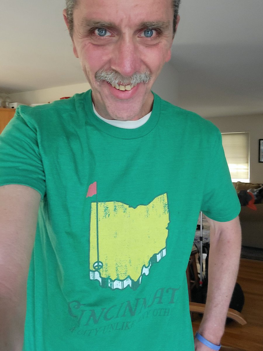 markdmotz's tweet photo. Wrapping up @TheMasters with the @CincyShirts version of the iconic #AugustaNational logo. Bravo @ScottieScheff; enjoy #ButlerCabin https://t.co/DPWnBKXxyv