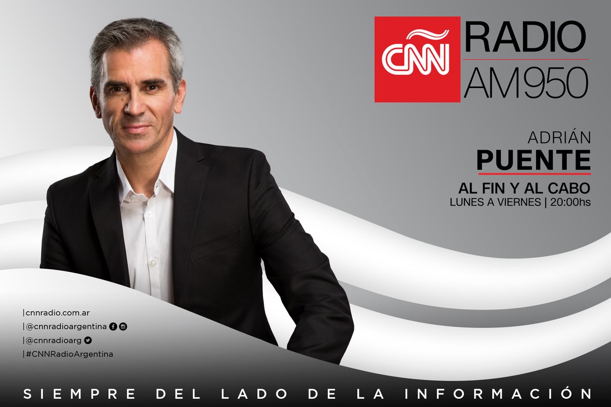 NEXOar's tweet photo. EN EL AIRE | @puenteadrian te acompaña con #AlFinYAlCabo hasta las 22hs. 

Con la presencia de Mercedes Mendoza en actualidad política y @manzottipablo y @GabrielaSobrado en espectáculos.

#CNNRadioArgentina 
https://t.co/4WeDPYOGka https://t.co/EZBgj64AOV
