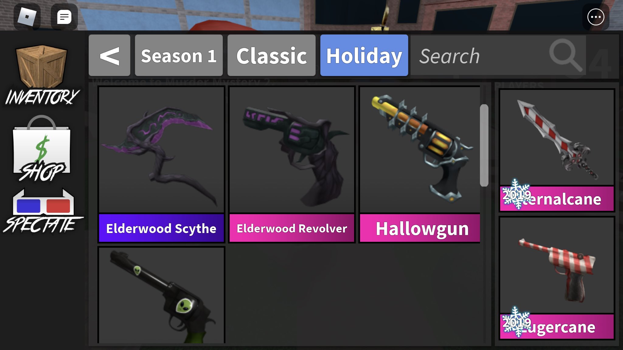 Elderwood Scythe & Eldwrwood Revolver murder mystery 2 MM2 roblox