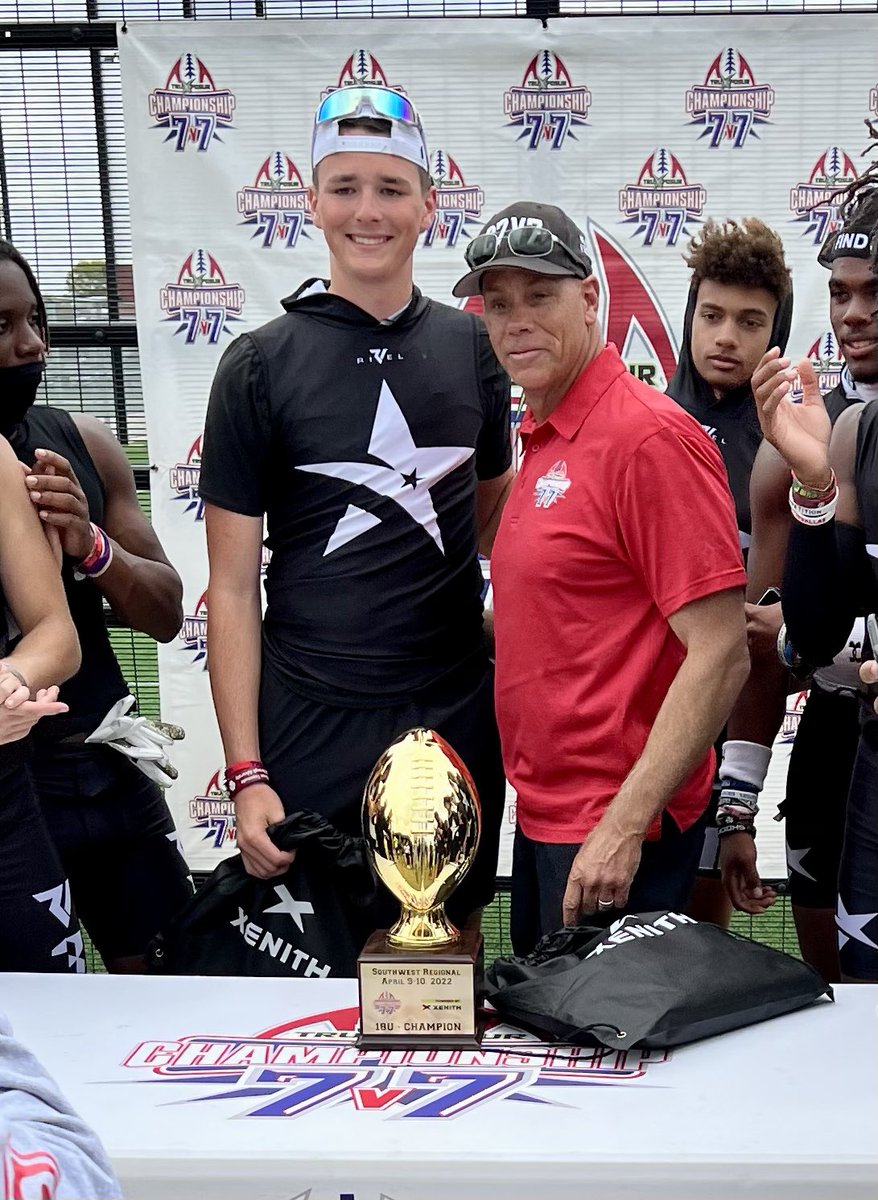 TreyOwensQB's tweet photo. Once again, @Lonestar7v7 making it happen. HUGE day from the defense. Thank you to @Championship7v7 for recognizing me as the offensive MVP for the tournament. https://t.co/Cc03xCxiPD
