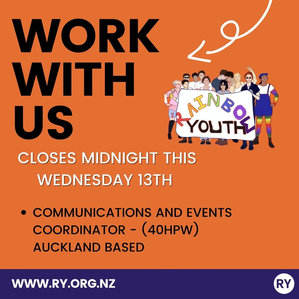 Applications for our  Communications and Events Coordinator based in Tāmaki Makaurau close this Wednesday! 

got a passion for social media, communications and events then this might be the  job for you!

To apply, or for more info click the link below. 
ry.org.nz/work-with-us
